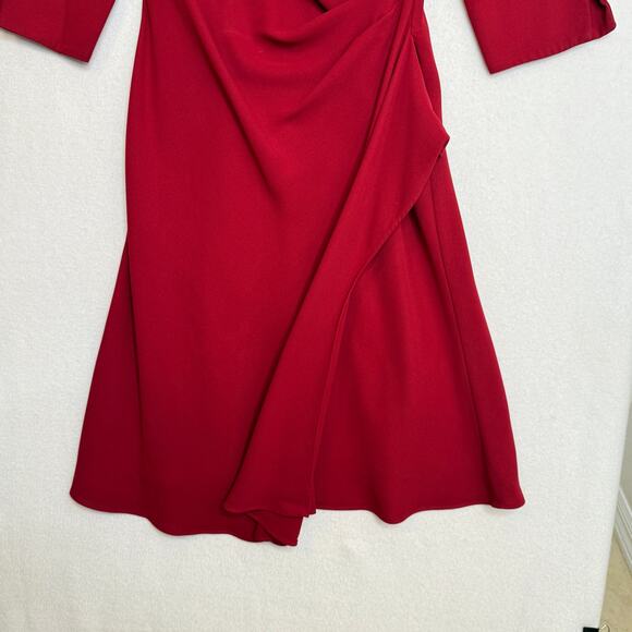 Vintage Dress Barn Drape‎ Midi Faux Wrap Dress Sz 8 Executive Old Money Evening - Picture 4 of 12